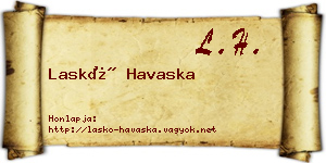 Laskó Havaska névjegykártya